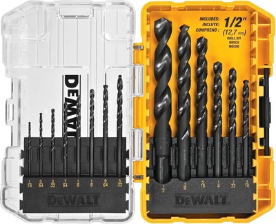 DEWALT Drill Bit Set 14-Piece 135 Degree Split Point For Plastic Wood and Met...