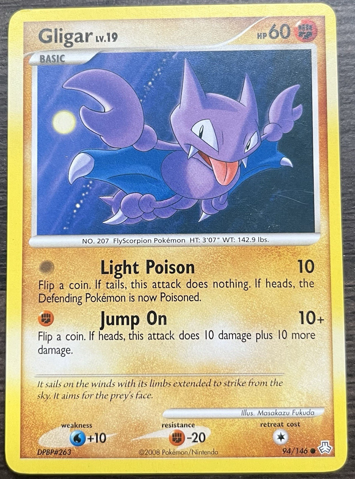 Gligar 94/146 Pokemon TCG Diamond & Pearl Legends Awakened Light Play LP