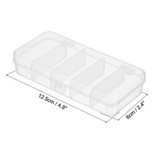 3pcs Small Fishing Lure Storage Box Fish Tackle Container, Clear
