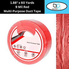 Red Adhesive Industrial Grade Multi-Purpose Duct Tape 2" x 60 Yds 9 Mil 6 Rls
