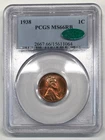 1938-P Lincoln Wheat Cent PCGS MS66 RB CAC - *nice attractive color/tone*