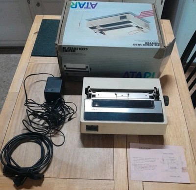 Vintage 1982 Atari 1025 Dot Matrix Printer with Dry Ribbon Untested 220V power
