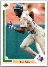 ⚾ 1991 Upper Deck #229b Gary Pettis Texas Rangers
