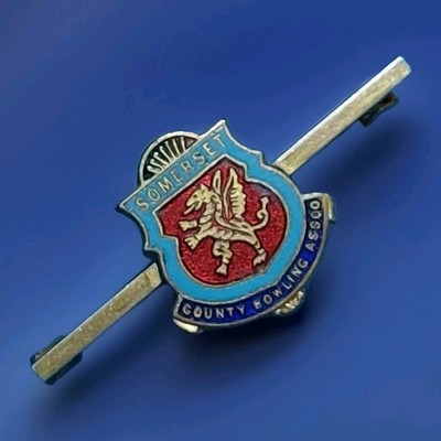 Somerset County Bowling Association Club Abzeichen Pin selten Vintage H W Miller