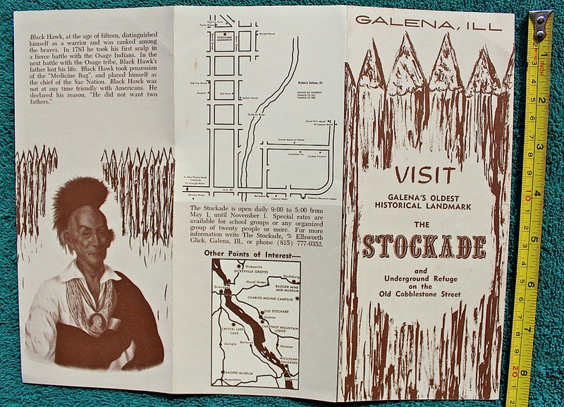 Galena Illinois Stockade Brochure Advertisement Dubuque Bellevue Chestnut Mtn