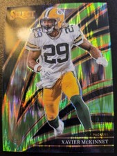 2025 Select Football Xavier McKinney Neon Green /699 Shock Prizm #266 Packers