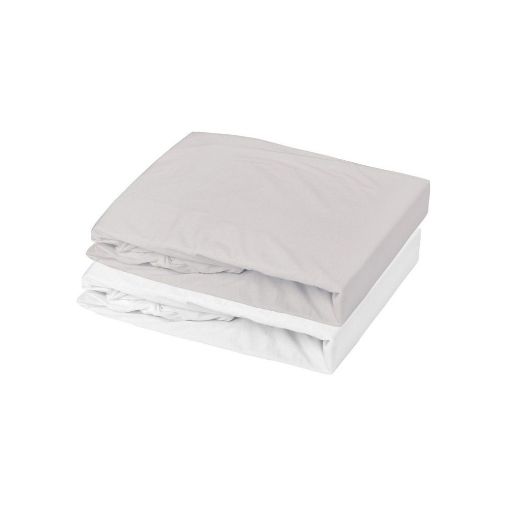 Drap housse jersey 100% coton et alèse 70x140 cm MON PTIT DODO blanc
