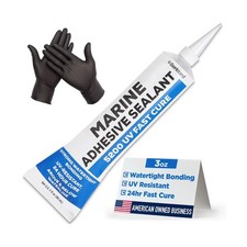 3 oz Marine Adhesive Sealant 5200 Fast Cure White - Permanent, Watertight B...