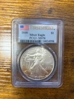 2010 US Silver Eagle $1 PCGS MS70 First Strike Flag Label~25Th Year of Issue!