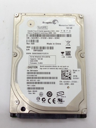 SEAGATE ***ST9160827AS***160GB *** SATA HDD Notebook 2,5 Zoll #NFP1750