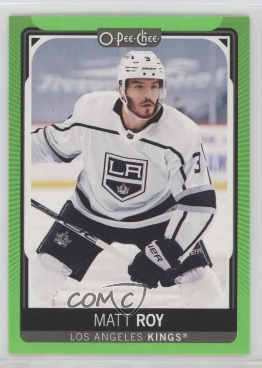 2021-22 O-Pee-Chee Neon Green Border 23/50 Matt Roy #142 z7j
