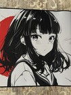 Kumomi Anime XL Desk Pad Non-Slip 35.4x15.7in White Black Red Fabric. NEW — photo 2