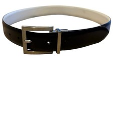 Woman's Designer Black/White Business Casual Reversible Belt Length 35"