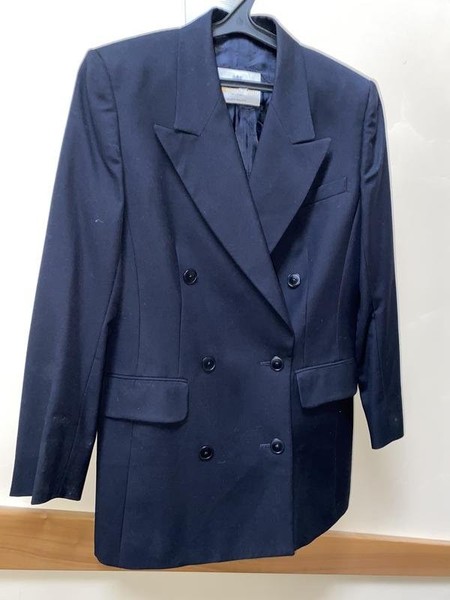 Women Aquascutum Blazer Navy Wool 38
