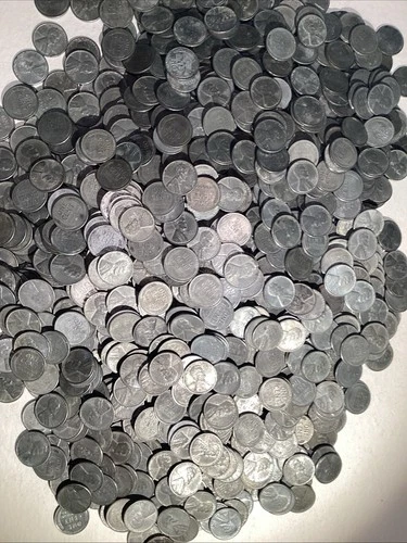 Rare Old Hoard (1,257) ALL 1943-D WW2 U.S. Steel Cents No Rust All Extra Fine +