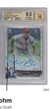 Alex Bohm Signed Bowman Draft Sparkles Refractor /71