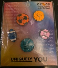 Uniquely You Crocs Jibbitz Charms Spinning Sports 5 Pack