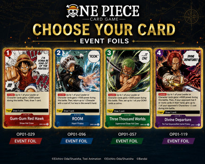 One Piece TCG, Wählen Sie Ihre Foil Event Karte!