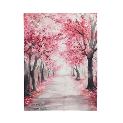 Cherry Blossom Ultra Soft Plush Throw Blanket Cozy Warm Bed Couch Sofa Floral