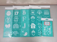 Lot of 5 Chalk Couture Stencils - Easter Spring Fall Halloween St. Patrick's Day