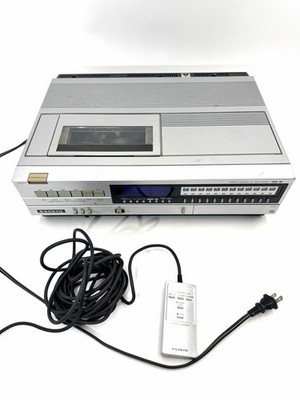 Vintage Sanyo VCR-4400 Betamax Betacord VCR Top-Load W/Remote FOR PARTS 