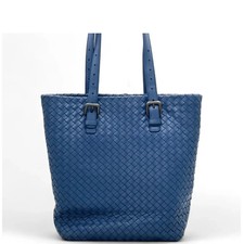 Bottega Veneta Tote Bag Blue Calfskin Intrecciato zz072626i4r