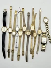 12x Vintage Quartz Gold Plated Ladies Watch Job Lot, Inc Rotary, Timex