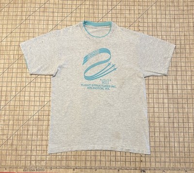 1991 Flight Structures Inc T-Shirt Arlington WA Boeing Aerospace Vintage 90s