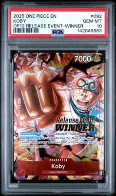 Koby (OP12 Release Event Winner) P-092 One Piece Promotion Cards 