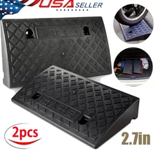 2 Pack Driveway Ramp Heavy Duty Vehicle Curb Rubber Threshold Ramp Professional