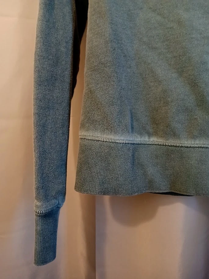 LIFE IS GOOD Sudadera Bordada Azul Bordada Mujer XS Manga Larga Terry Foto 4 de 4