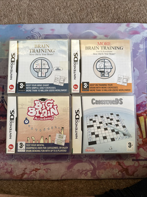 4x Nintendo Gehirntraining Puzzle DS Spiele mit Anleitungen