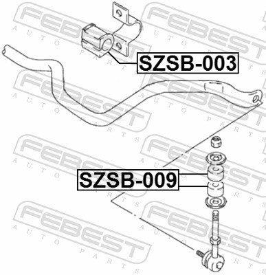 Fits FEBEST SZSB-003 STAB BUSHING. FRONT SUZUKI GRAND VITARA/ESCUDO S ⭐UK Stock⭐