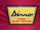 Vintage Dino Ferrari Lighted Dealership Sign