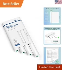 Eco-Friendly Quick-Dry Thermal Printer Paper, 8.5''x11'' & Jam-Free – 4 Rolls