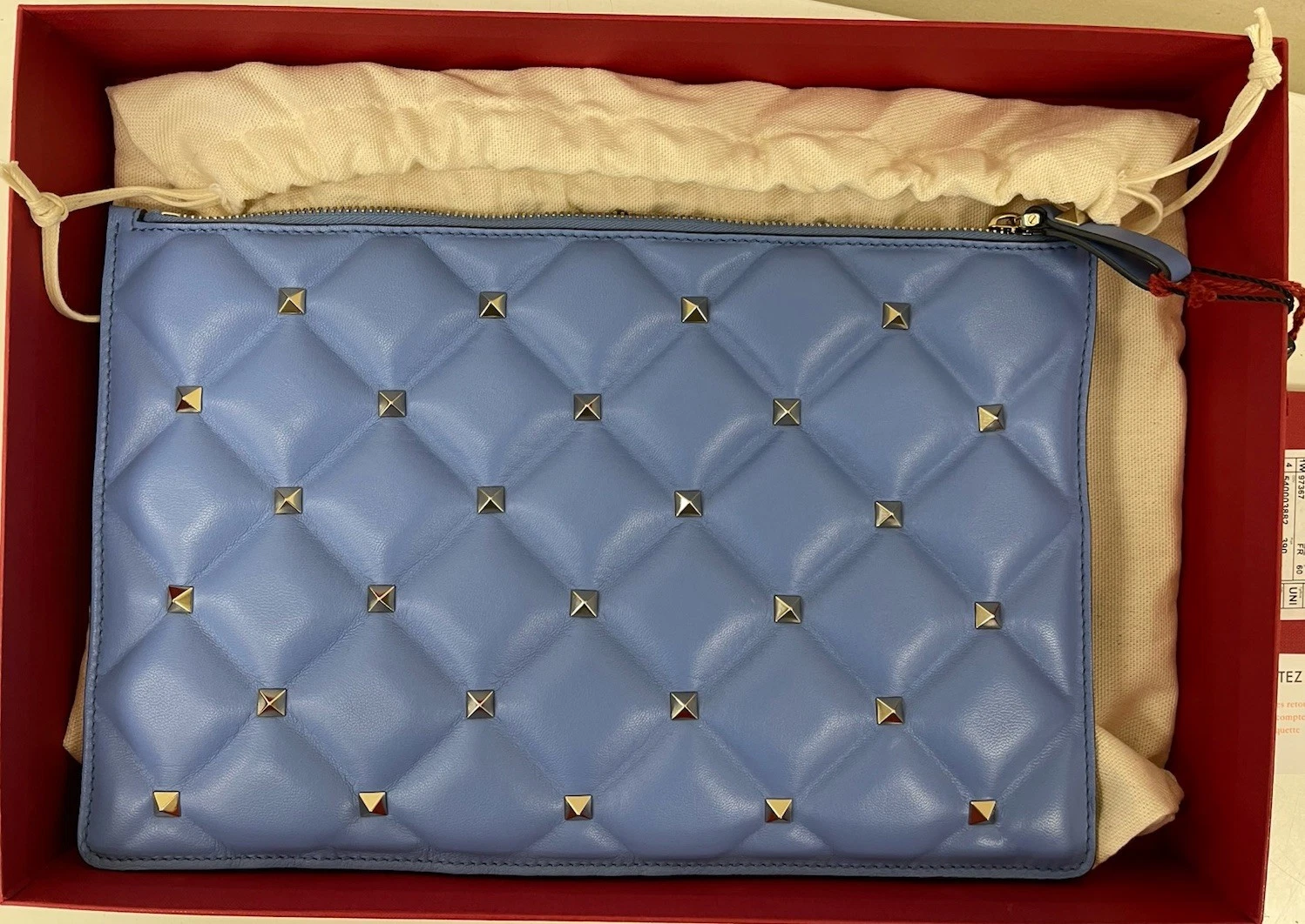 Valentino — Valentino Quilted Candy Stud Clutch Bag - Blue