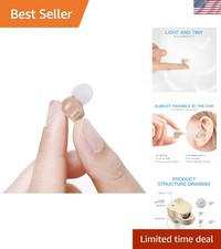 Noise Reduction Mini Sound Amplifier - Comfortable In-Ear Hearing Aid for Family