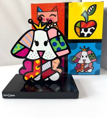 Romero Britto  Royalty II  Limited Edition Black Base Sculpture * NEW*