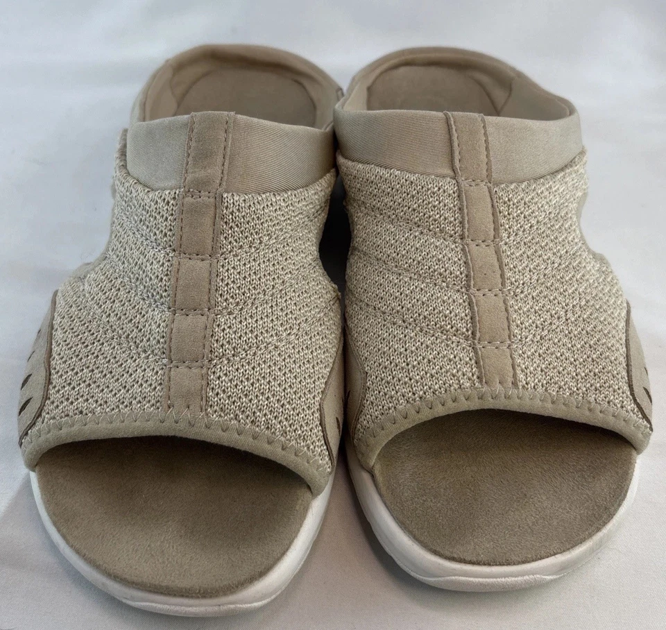 Женские удобные сандалии-шлепанцы Easy Spirit Traciee без шнуровки желтовато-коричневые размер 8,5 WW - Изображение 4 из 4