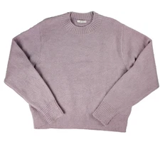 AYR The Little Joy Organic Cotton Bend Crewneck Sweater Lite Purple Mist Size L