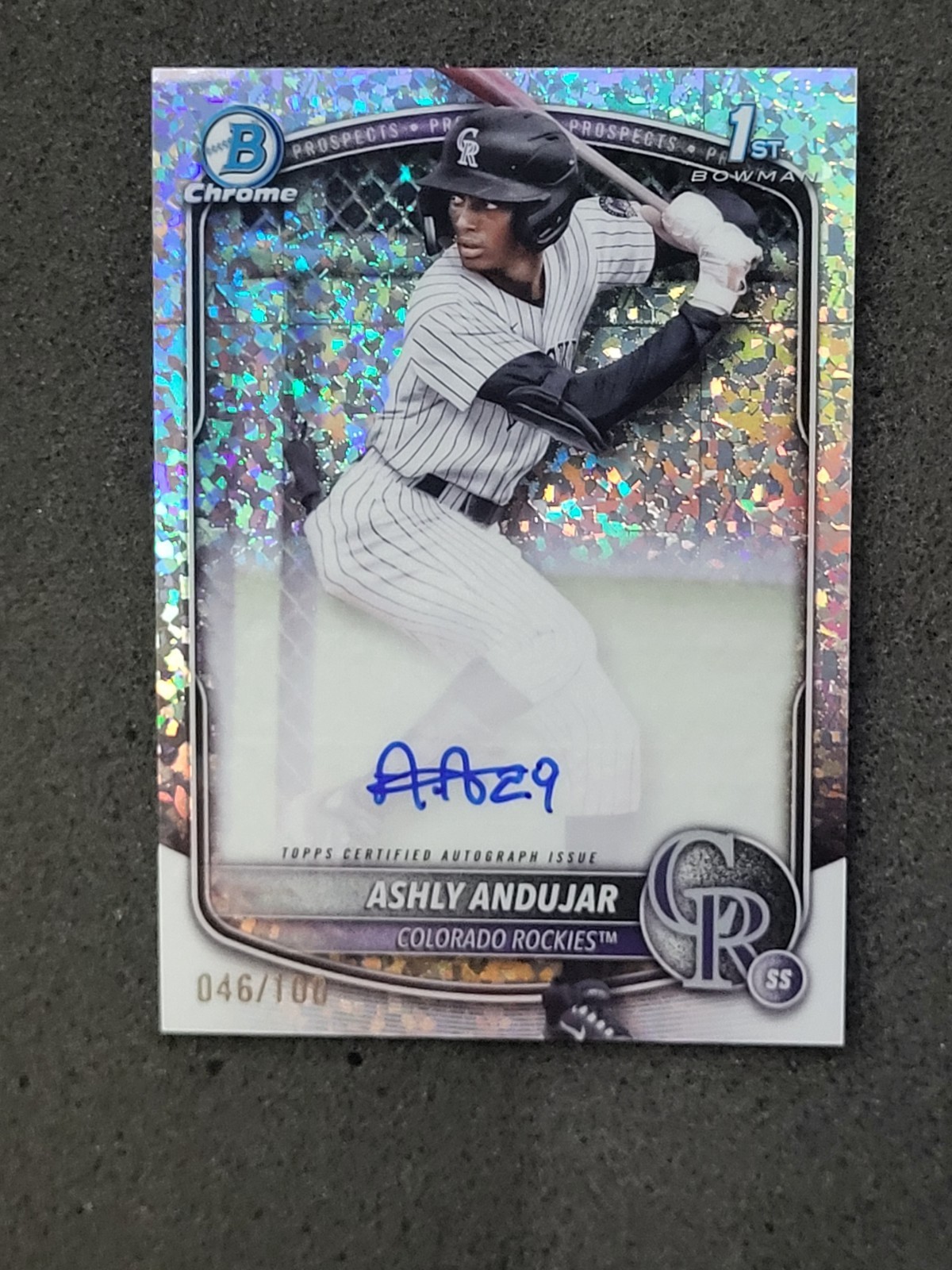 2025 Bowman Chrome AUTO Ashly Andujar #CPA-AA Mini-Diamond Refractor /100