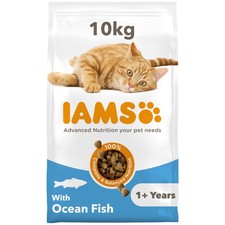 Iams for Vitality With Ocean Fish Adult Dry Cat Food - 10kg 5.43 per kilo