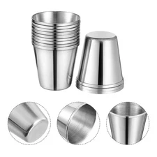 12 Pcs Metal Shot Glasses Stainless Steel Portable Cups For Wine Spirits Drinks