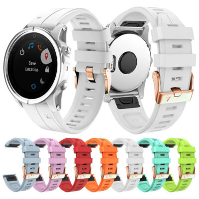 Quickfit Strap Silicone Watch Band For Garmin Approach S70 42mm Fenix 5S 6S 7S