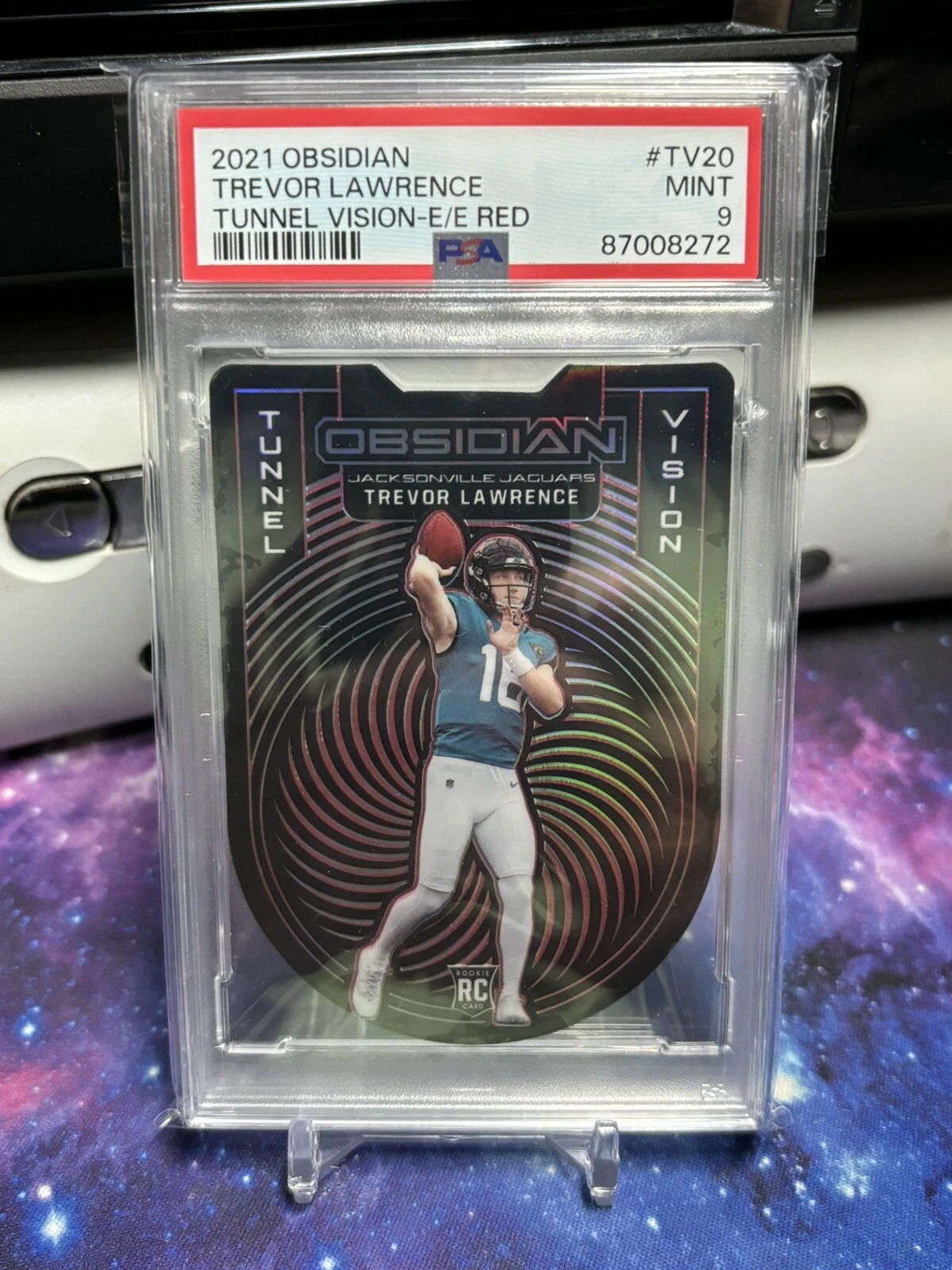 Trevor Lawrence Panini Obsidian Tunnel Vision #TV20 Electric Etch Red