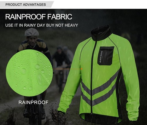 Reflective Cycling Jacket Road MTB Bike Jerseys Windproof Quick Dry Fishing Coat - Picture 9 of 16