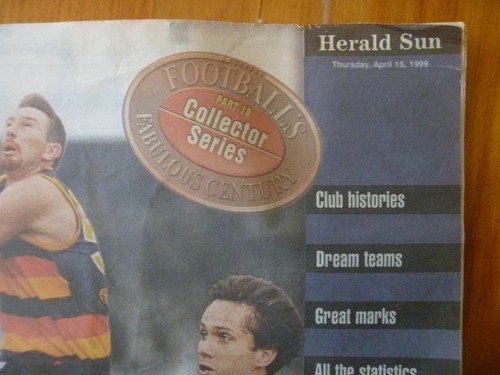 INTERSTATE INVADERS..HERALD SUN APRIL 1999..AFL..EAGLES..CROWS..POWER..DOCKERS - Bild 2 von 7