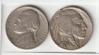 Rare Old 1938 Indian Head Buffalo & Jefferson Nickel US Coin Collection Lot #72