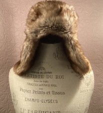 Trapper Hat Warm Gap Big Kid/Sm Adult Faux Fur Fleece Lined L/XL Brown Washable