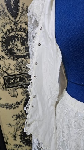 vintage Patra white lace 2 piece dress size 12 - Picture 10 of 13